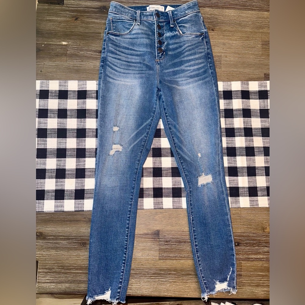 Abercrombie Curve Love High Rise Super Skinny Ankle Jean